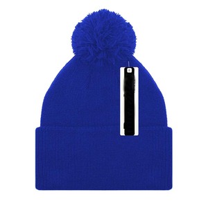 Gorro de invierno, gorros Unisex, gorros cálidos y gruesos de punto grueso con logotipo personalizado, gorros con pompón esponjosos - Product Image 4