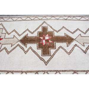 Grand tapis turc de 4,3 x 10,7 pieds, tapis vintage blanc patchwork - Product Image 4