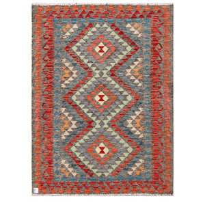 Alfombra Kilim de Maimana, Afganistán, 151 x 111 cm, Producto de Arte Mural - Product Image 1
