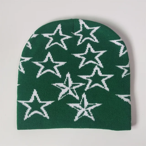 Bonnet en acrylique Skully avec logo personnalisé pour l'hiver par temps froid Bonnet en tricot uni à revers Style pêcheur pour le voyage - Product Image 1