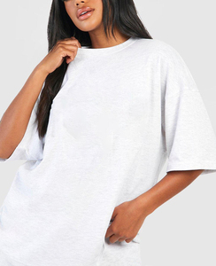 2025 New Arrival Women's Summer Oversized Drop Shoulder <b>Tee</b> Custom DTG Printed Logo Plain T-<b>Shirt</b> Wholesale From Manufacturer - Product Image 3