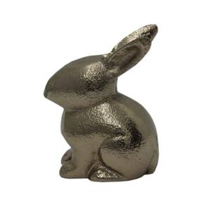 Sculptures de lapin en aluminium de conception antique Figurines abstraites en laiton EPL fini pour la maison salon Sculpture de bureau - Product Image 5