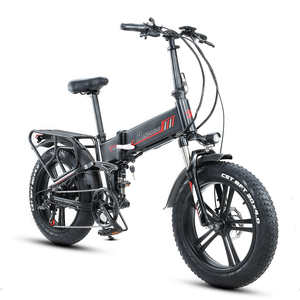 RANDRIDE Hummer <b>1000W</b> Electric Folding Bike with 17AH 7 Speed Integrated Battery 250W Motor Power Steel Frame Commuter <b>Ebike</b> - Product Image 3