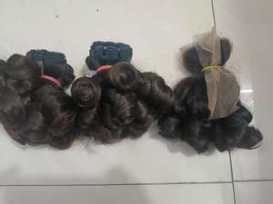 ช่อผมมนุษย์แบบ100% ที่ไม่ผ่านการแปรรูปผมคนแท้ธรรมชาติ - Product Image 5