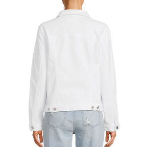 2024 haute rue sur mesure femmes Denim veste automne Premium respirant coupe-vent réversible toile coton remplissage fantaisie - Product Image 3