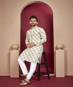 DESIGNER RAYON DIGITAL PRINT KURTA PAYJAMA WEDDING WEAR WHOLESALE PRICE ETHNIC GARMENT - Product Image 3