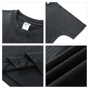 T-shirt vintage personnalisé poids lourd lavé à l'acide pour hommes imprimé flocon de neige frit 275G vêtements de fitness longs à manches courtes sans couture - Product Image 6