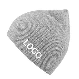 Chapeau beanie ajustable en tricot jacquard 100% laine, respirant, imperméable, chaud pour l'hiver, style streetwear, motif uni, personnalisable - Product Image 1