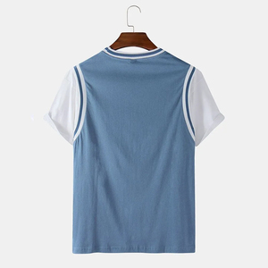 Camiseta Unisex 2025 de Corte Regular con Estampado Personalizado, Alta Calidad, 100% Algodón, Color Sólido, Lisa, Cómoda, con Logotipo Frontal para Hombre - Product Image 2