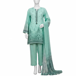 Ensemble deux pièces en mousseline de soie pour femmes, imprimé numérique, tissu doux et léger, respirant, tenue décontractée, tenue d'été, vêtements tendance - Product Image 1