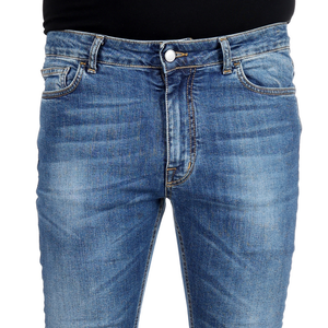 Jean skinny fit de marque privée fabriqué en Italie avec fermeture éclair tissu élastique à lavage moyen pour la vente en gros 98% coton 2% ea - Product Image 2