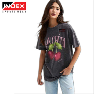 Venta al por mayor ácido lavado Vintage Camiseta 100% algodón de gran tamaño de secado rápido cuello redondo diseño de alta calidad con impresión digital - Product Image 6