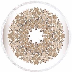 Toalla de playa de algodón personalizable 350 GSM Digital impreso con estilo Tropical para gimnasio Vacaciones verano tomar el sol forma ovalada 8 - Product Image 2