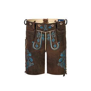 Short de Style bavarois au genou en matériau personnalisé de haute qualité pour hommes, doux et uni, taille moyenne, bouton, séchage rapide - Product Image 3