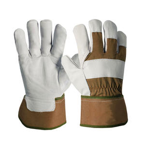 Gants de travail en cuir de vachette de qualité supérieure résistants à la chaleur Gants de jardinage doux et confortables Conception de logo personnalisé - Product Image 2