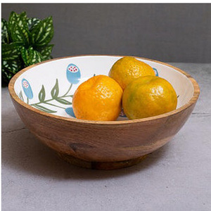 Serve in Style with Handmade Enamel <b>Dinnerware</b> and Mango Wood Salad Bowl Perfect for Modern Homes and Wedding Parties - Product Image 2
