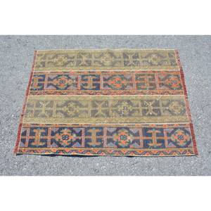 <b>Vintage</b> 29x38ft Brown Turkish Kilim Wool Rug Abstract Pattern Jute with Latex Backing for Entryway <b>Bed</b> Room or Living Room - Product Image 3