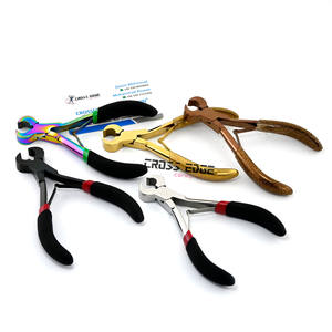 Outil d'extension de cheveux en vrac Extension de colle pour cheveux dissolvant de liaison kératine coupe-liaison facile à couper bord tranchant Double ressort poignée en caoutchouc - Product Image 2