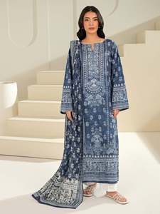 Exportadores de Jilani presentan tela de algodón con estampado de césped Shalwar Kameez Dupatta elegante para cualquier ocasión indio pakistaní - Product Image 2
