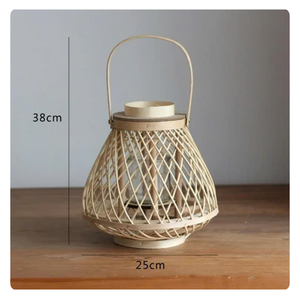 Linternas colgantes de bambú rústicas con encanto atemporal para celebraciones de decoración del hogar - Product Image 6