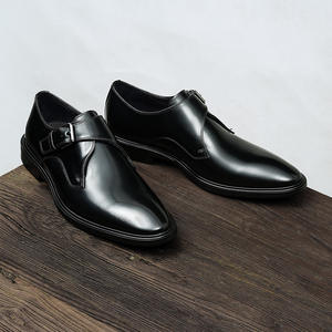 Zapatos Monk Casuales para Hombre, de Cuero Vacuno de Primera Capa, con Hebilla, Estilo Británico Retro, Ligeros y de Lujo, Talla Grande, Formales para Vestir - Product Image 5