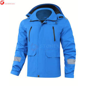 Veste coupe-vent de sport pour homme de haute qualité, toile fine, à capuche, imperméable, élégante, professionnelle - Product Image 1