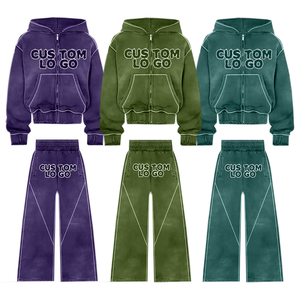 High Quality Tracksuits Wholesale High Quality Men's Tracksuits Set Long Sleeve Causal Full Zip Tracksuits - Product Image 1