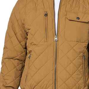 Veste bomber matelassée en softshell avec logo personnalisé pour homme, toile, extérieur, hiver, automne, col mandarin, style streetwear - Product Image 1