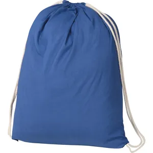 Sac de sport en coton tissé avec touche personnalisée - Sacs à cordon promotionnels - Product Image 5