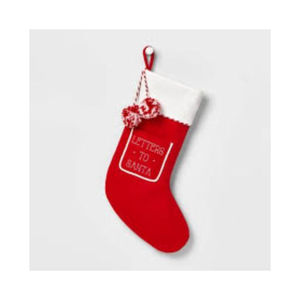 Wholesale Custom Home Fine Wool Knitted <b>Kids</b> Candy Gift Red Letter Christmas Socks Eng For Export - Product Image 3