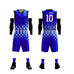 Vente en gros Maillot de basket-ball uniforme OEM logo personnalisé grande taille haute qualité 100% polyester unisexe - Product Image 4
