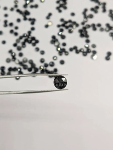 Cabochon de diamant à facettes naturel coupe rose noire diamants noirs bruts bruts en vrac pour cadeau d'anniversaire de noël - Product Image 2