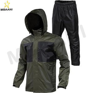 Combinaison de pluie de pêche imperméable pour hommes (veste et pantalon de pluie) - Product Image 1