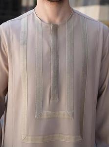 Bisht arabe de style moderne pour hommes Robe islamique transfrontalière avec broderie élégante parfaite pour mariage/mosquée/ramadan - Product Image 2