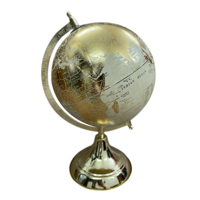 Globo de metal flotante con mapa del mundo gris de calidad superior fabricado en la India para decoración de oficinas y fines educativos