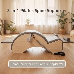 MZMM Correcteur <span class=keywords><strong>de</strong></span> posture en bois d'érable durable, ensemble <span class=keywords><strong>de</strong></span> gym 3-en-1 Arc Barrel, couleur et logo personnalisables, rééducation corporelle, correction <span class=keywords><strong>de</strong></span> la posture - Product Image 2