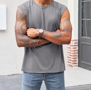 Haute qualité lourd lavage Cropp gilet personnalisé recadrée Boxy Fit sans manches débardeur t-shirts - Product Image 3