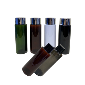 Botella de plástico PET transparente de 100ml con forma cilíndrica para el cuidado de la piel Características cosméticas Impresión de logotipo personalizado Fabricado directamente - Product Image 3