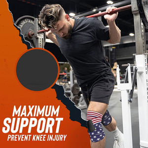 Fabricant pakistanais de bandages de genou de fitness, logo personnalisé, protection, bandages de genou pour hommes, vente en ligne, bandages de genou durables, OEM - Product Image 3