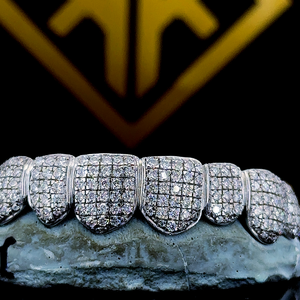 Joyería de moda personalizada grillz Vvs Moissanite dientes Grillz con corte brillante redondo Hip Hop diamante Grillz - Product Image 4