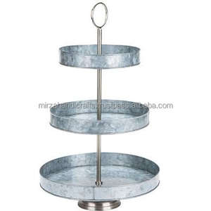 Artisanat personnalisé prix 3 niveaux rond galvanisé présentoir pour anniversaires fête de mariage Dessert HolderStand - Product Image 6