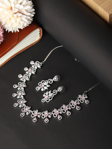 Luxury AD Necklace <b>Set</b> for <b>Women</b> With Matching Earrings Perfect for Wedding and Party Wear - Product Image 3