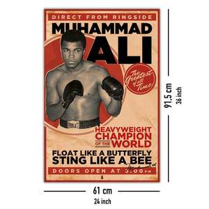 Vintage for Muhammad Ali <b>Poster</b> on Canvas Black Frame for Wall Decor - Product Image 4