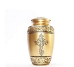 Urna de cremación funeraria Cenizas humanas Real Urna para adultos asequible Grande 10,5 "con bolsa de terciopelo - Product Image 6