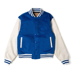 NEW Customized <b>Royal</b> <b>Blue</b> White Sporty Stand Varsity <b>Jacket</b> OEM/ODM Letterman Baseball Bomber Unisex Streetwear Custom Logos - Product Image 6