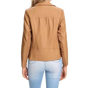 แจ็กเก็ตหนังแกะสำหรับผู้หญิง, เสื้อแจ็คเก็ตหนังแท้สำหรับขับขี่รถจักรยานยนต์เสื้อผ้ากลางแจ้ง - Product Image 6