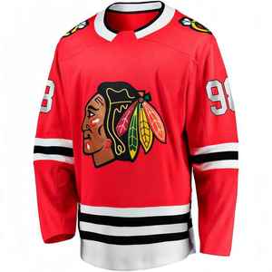 Nuevos Jerseys de Hockey sobre Hielo Personalizados, Hechos a Mano, Profesionales, para Adultos, Servicio OEM, Alta Calidad, 100% Poliéster Transpirable - Product Image 4