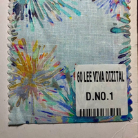 Tissu en toile tricotée 100 % polyester 120 GSM, imprimé numériquement, qualité supérieure, anti-boulochage, 60 Lea Vitva, pour vêtements - Mariage/Spécial