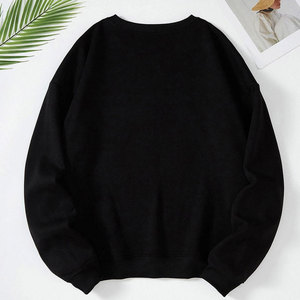 Nuevo estilo de alta calidad de algodón de gran tamaño de impresión O cuello pulóver sudadera personalizada sudaderas de mujer al por mayor - Product Image 2