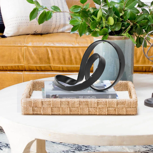 Sculpture de style moderne et luxueux, décoration populaire pour jardin et bureau, cadeau d'affaires, sculpture en métal noir - Product Image 6